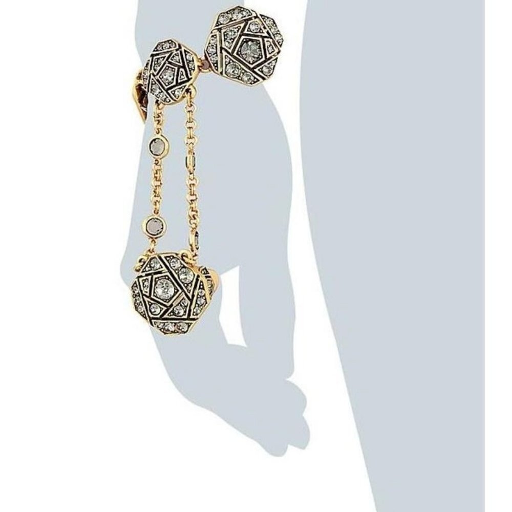 Oscar de la Renta Rose Pave Bracelet With Ring - Picture 10 of 11